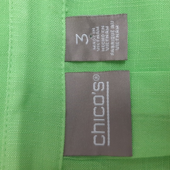 Chico's Bright Green Blouse - Picture 6 of 8